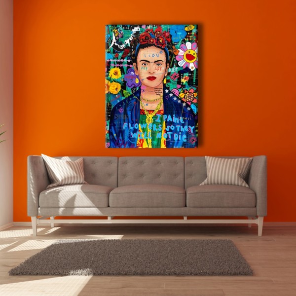 

Картина на холсте Искусство Frida Kahlo 110х150 см.