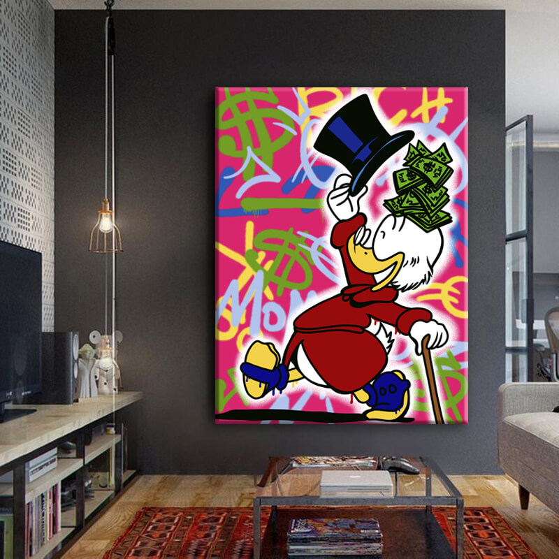 

Картина на холсте Деньги Happy Scroodge 110х150 см.