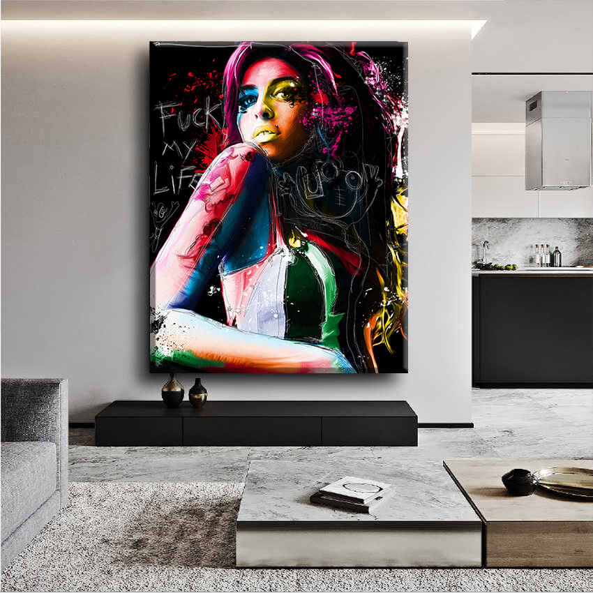 

Картина на холсте Личности Amy Winehouse 110х150 см.