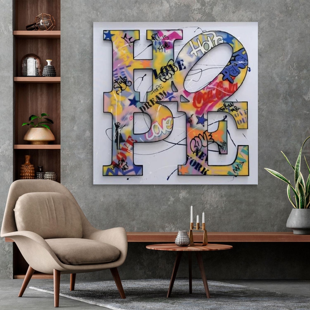 

Картина на холсте Урбан Арт Graffiti Hope 50х50 см.
