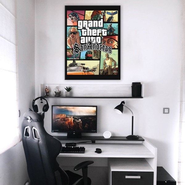 

Картина на холсте Игры GTA San Andreas 110х150 см.