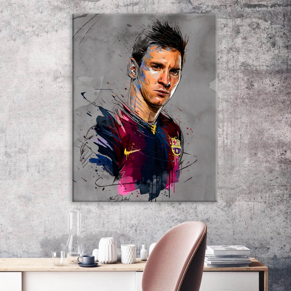 

Картина на холсте Личности Lionel Messi 110х150 см.