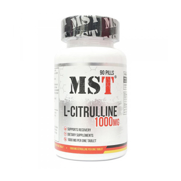

Аминокислота Л Цитруллин малат МСТ / MST L-Citrulline 1000 90 pills / таблеток