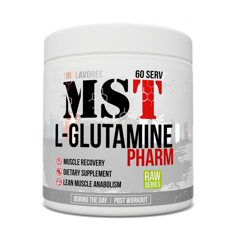 

Аминокислота Л-глютамин Фарм порошок МСТ / MST L-Glutamine Pharm 5000 мг 300 g, unflavored / без вкуса