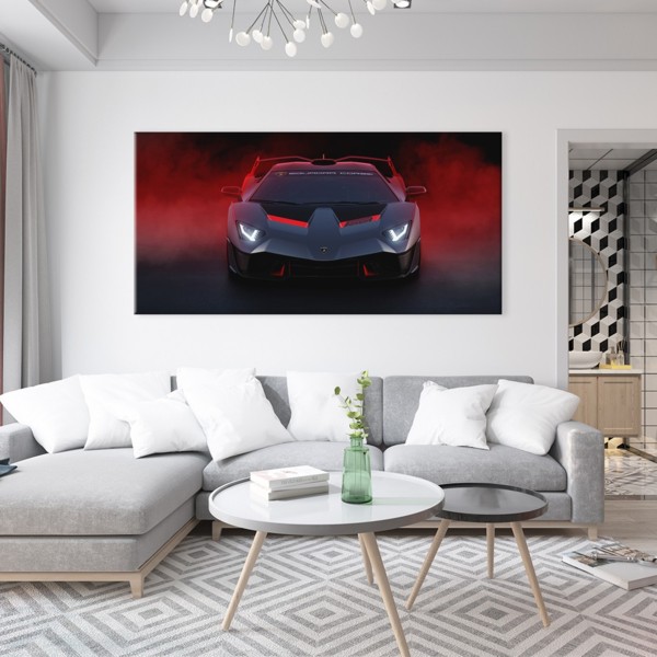 

Картина на холсте Автомобили Lamborgini 90х180 см.