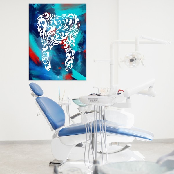 

Картина на холсте Стоматология Stencil Tooth 110х150 см.