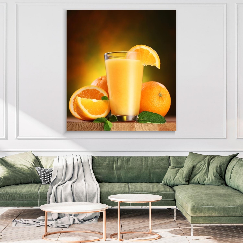 

Картина на холсте Для кухни Oranges Glass 45х60 см.