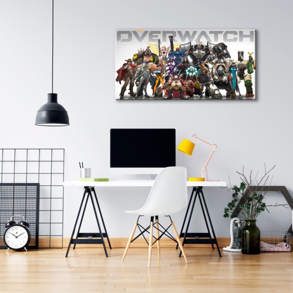 

Картина на холсте Игры Overwatch All Heroes 90х180 см.