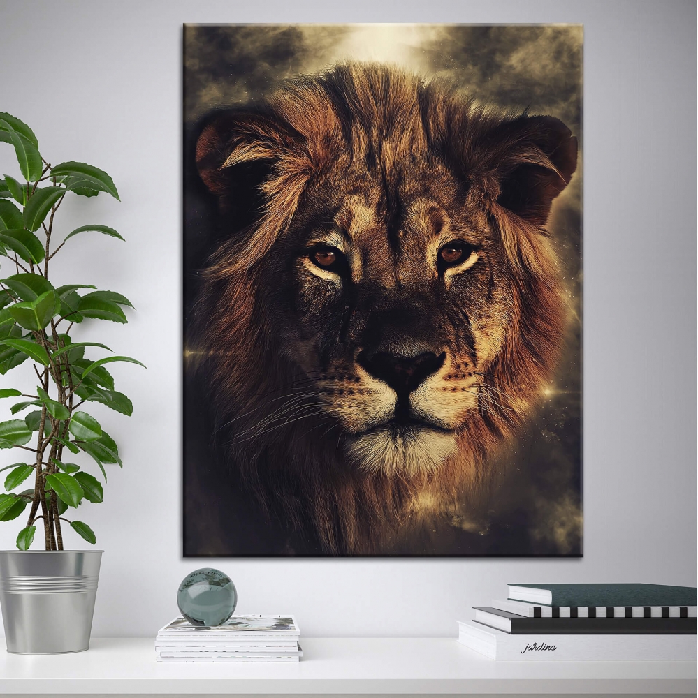 

Картина на холсте Животные Lion Brown 110х150 см.