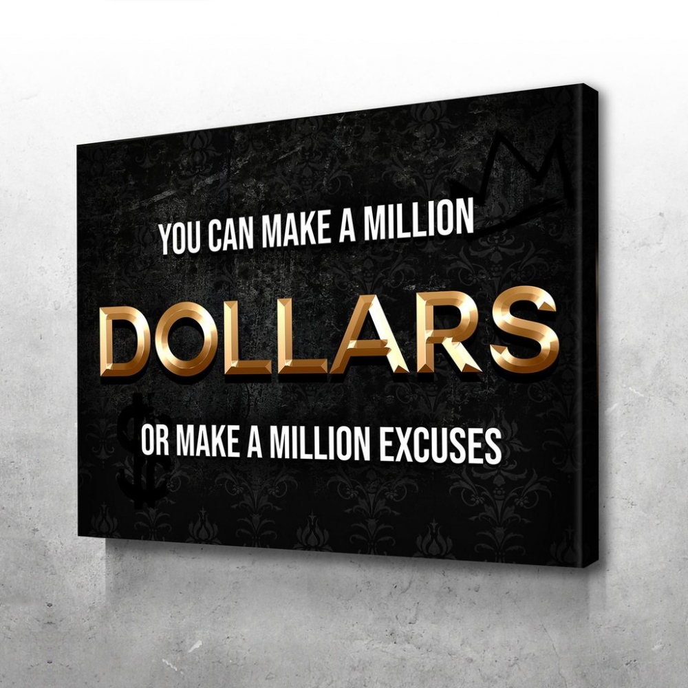 

Картина на холсте Мотивация You Can Make Million 110х150 см.