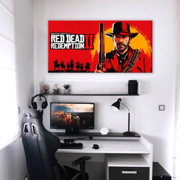 

Картина на холсте Игры Red Dead Redemption 2 90х180 см.