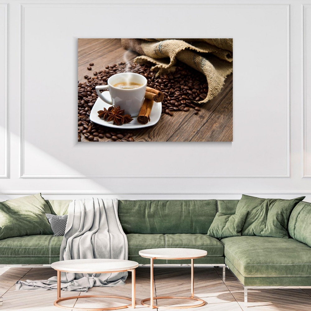 

Картина на холсте Для кухни Aroma Of Coffee 90х120 см.
