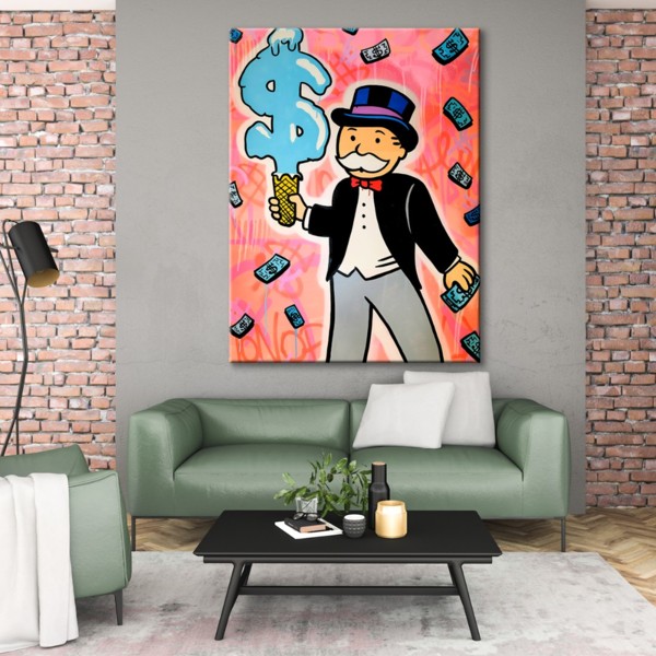 

Картина на холсте Деньги Colored Monopoly 110х150 см.
