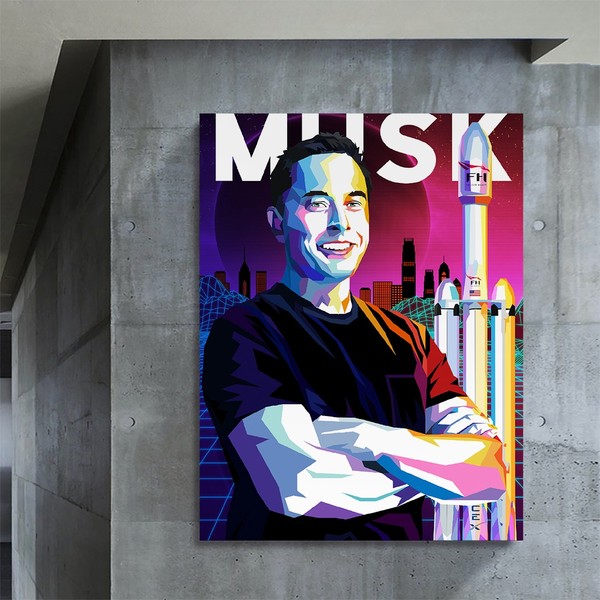 

Картина на холсте Личности Elon Musk Art 110х150 см.