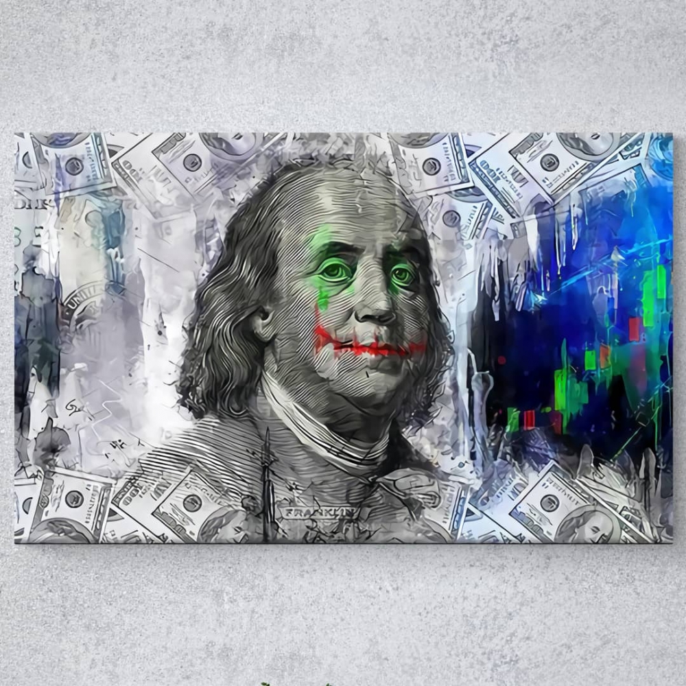 

Картина на холсте Деньги Franklin Money 70х140 см.