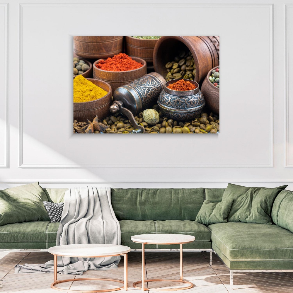 

Картина на холсте Для кухни Selection Of Spices 90х120 см.
