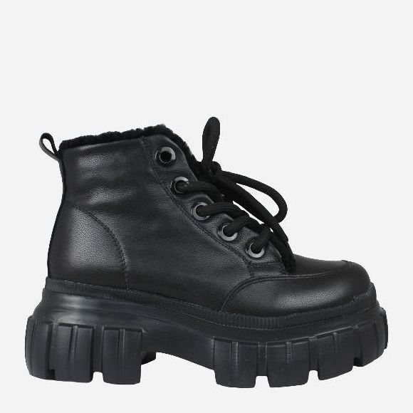 Акція на Жіночі зимові черевики Berisstini 20829M-3-H 38 (24.5 см) Чорні від Rozetka
