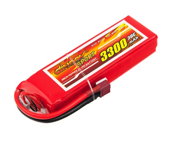 

Аккумулятор LiPo Dinogy 3300mAh 14.8V 4S 30C 26x43x142мм T-Plug