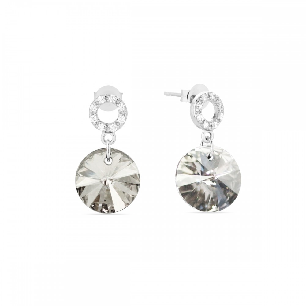 

Серебряные серьги Spark со Swarovski Xilion Disc KC642812SS