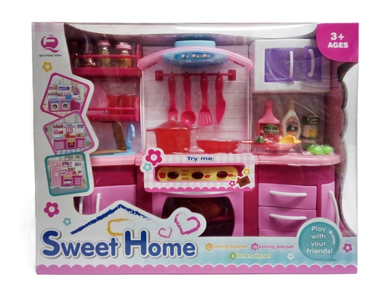 

Игровая Кухня Для Кукол Qun Feng Toys Sweet House 2803S Со Светом И Звуком