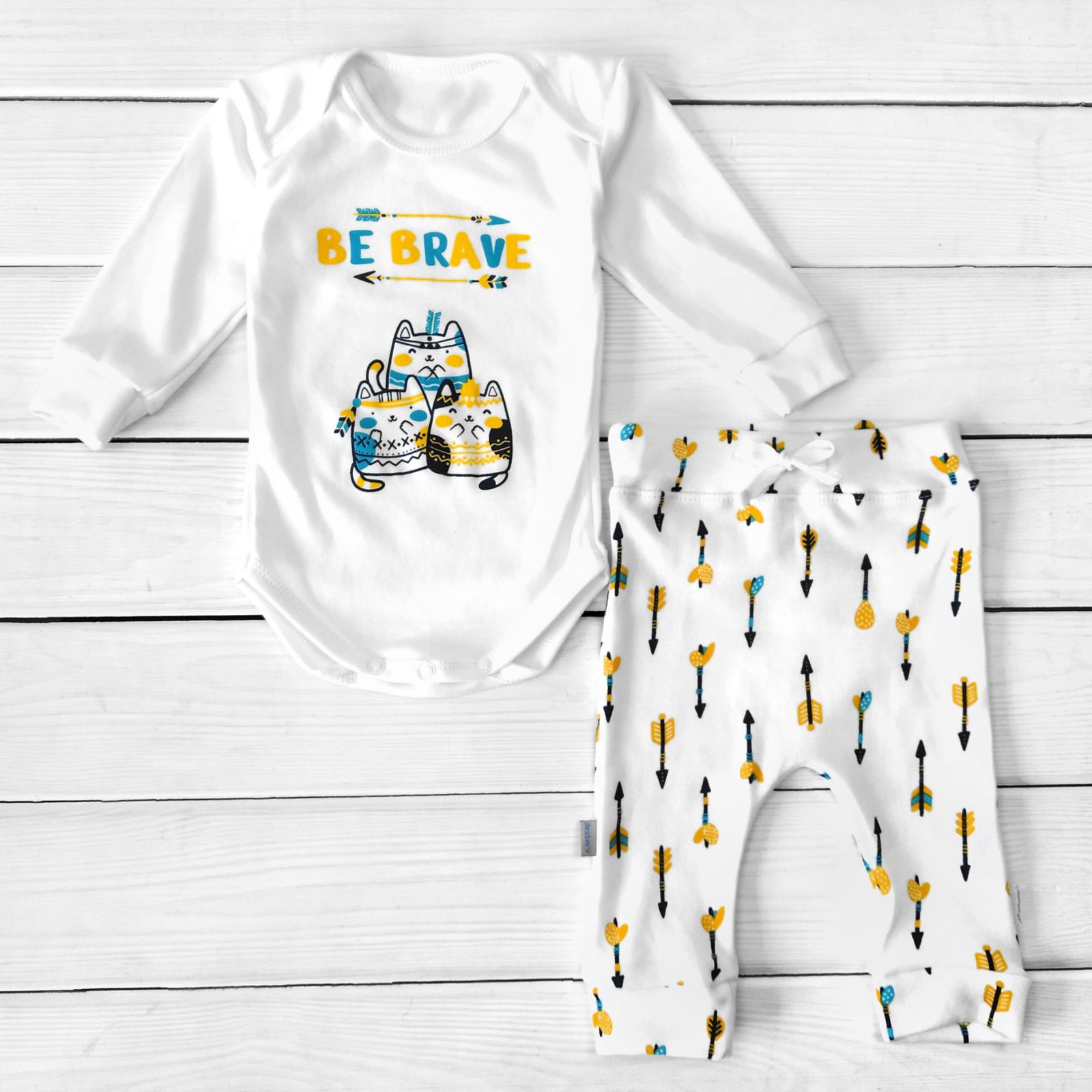 

Набор Dexter`s детский боди со штаниками be brave 68 см белый