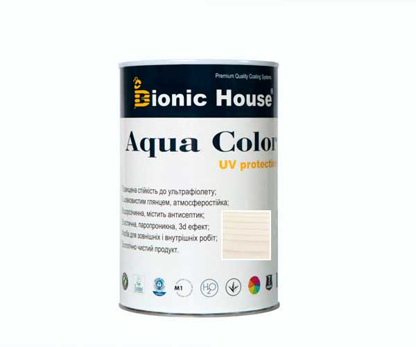 

Краска для дерева Bionic-House Aqua Color UV-protect 0,8л Жасмин