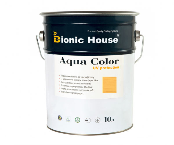 

Краска для дерева Bionic-House Aqua Color UV-protect 10л Светлый дуб А126