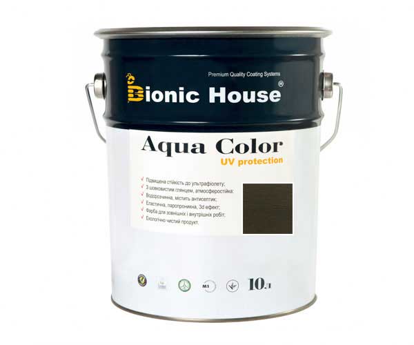 

Краска для дерева Bionic-House Aqua Color UV-protect 10л Антрацит