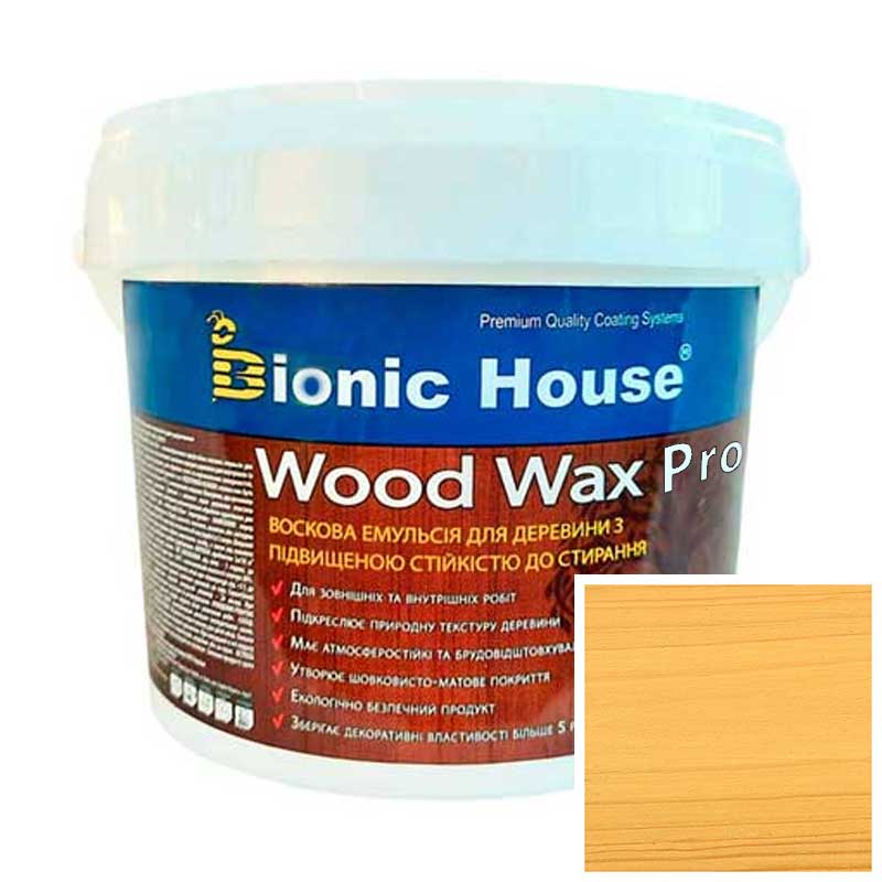 

Краска для дерева WOOD WAX PRO безцветная база Bionic-House 0,8л Светлый Дуб