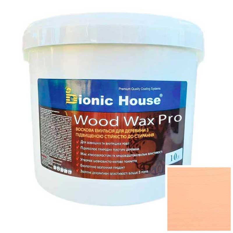 

Краска для дерева WOOD WAX PRO Белая База Bionic-House 10л Персик