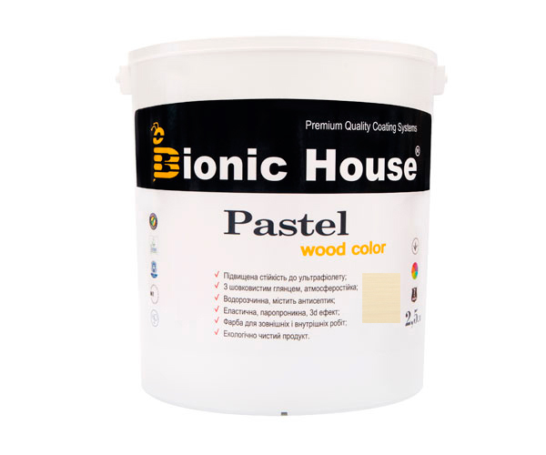 

Краска для дерева PASTEL Wood Color Bionic-House 2,5л КапучиноР203