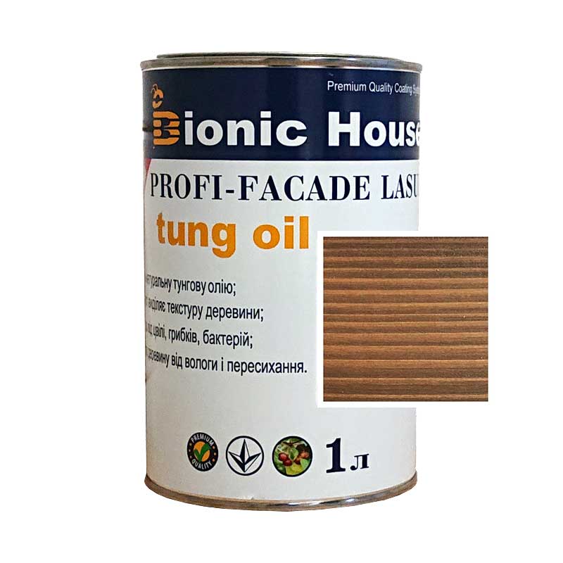 

Краска для дерева PROFI-FACADE LASUR tung oil 1л Кедр