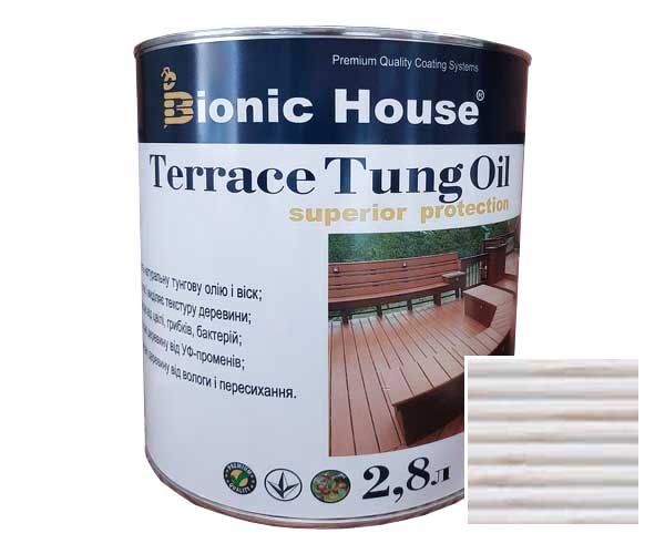 

Масло для терасс ТУНГОВОЕ Bionic-House 2,8л Белый