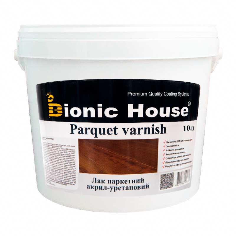 

Лак паркетный Joncryl Bionic-House 10л Бесцветный Полуматовый