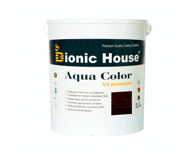 

Краска для дерева Bionic-House Aqua Color UV-protect 2,5л Розовое дерево