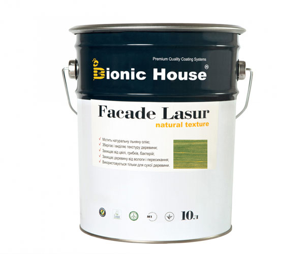 

Краска для дерева FACADE LASUR Bionic-House 10л Изумруд А114
