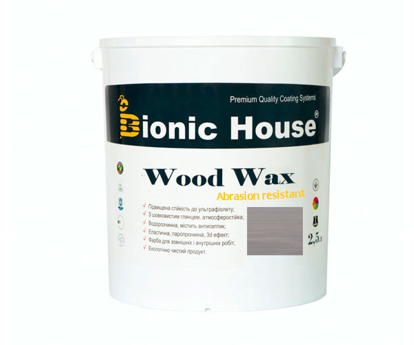 

Краска для дерева WOOD WAX Bionic-House 2,5л Пепел А117