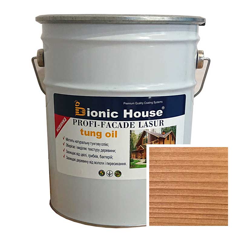

Краска для дерева PROFI-FACADE LASUR tung oil 10л Клен