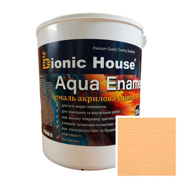 

Краска-эмаль для дерева Bionic-House Aqua Enamel 2,5л Карамель