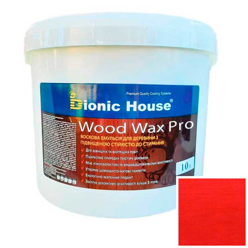 

Краска для дерева WOOD WAX PRO безцветная база Bionic-House 10л Барбарис