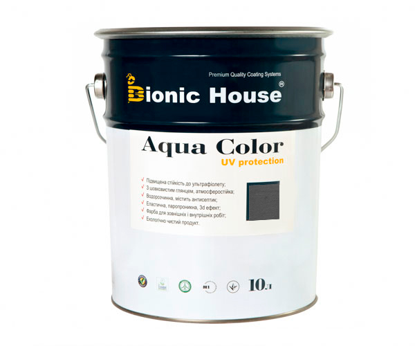 

Краска для дерева Bionic-House Aqua Color UV-protect 10л Артгрей