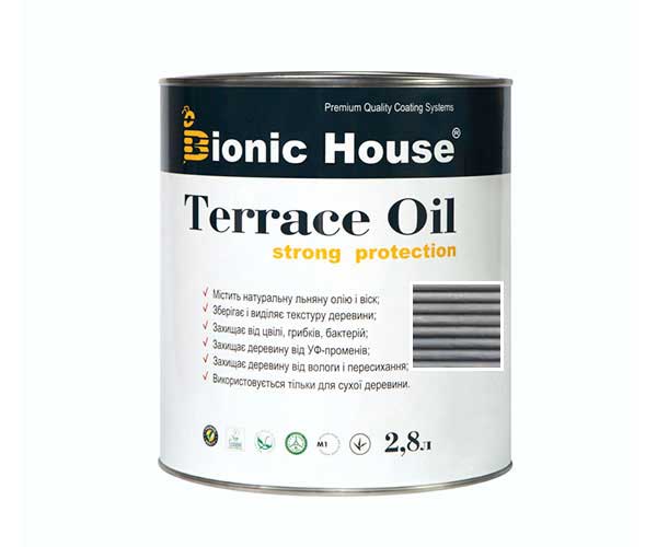 

Масло для терасс Bionic-House 2,8л Серый