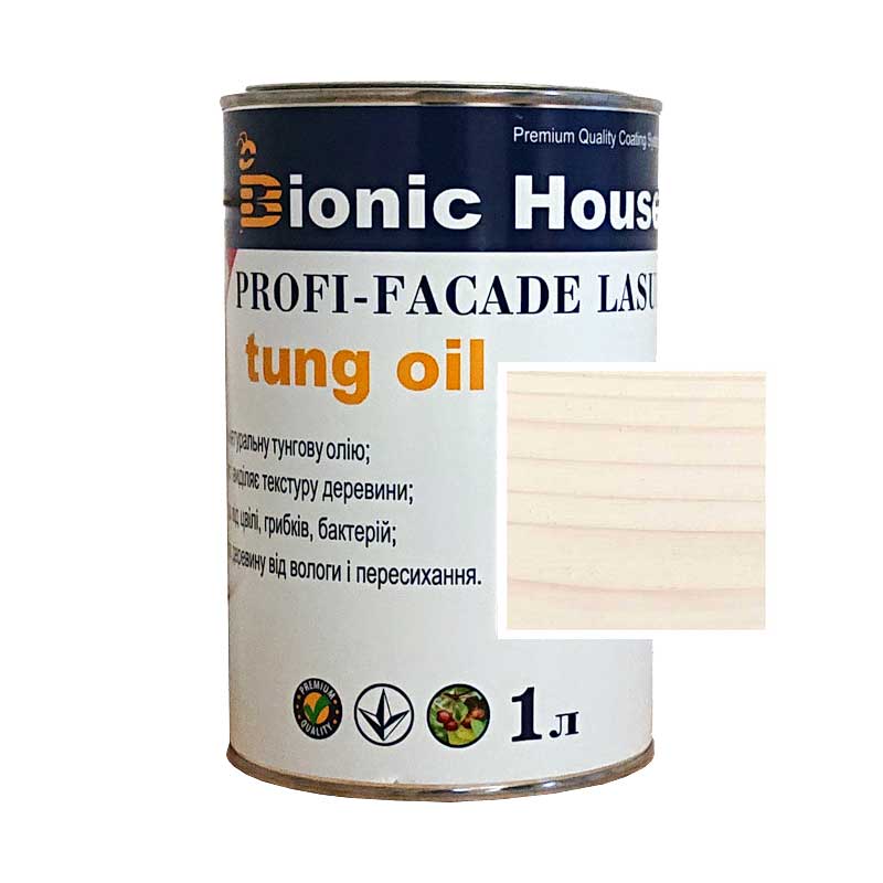 

Краска для дерева PROFI-FACADE LASUR tung oil 1л Жасмин