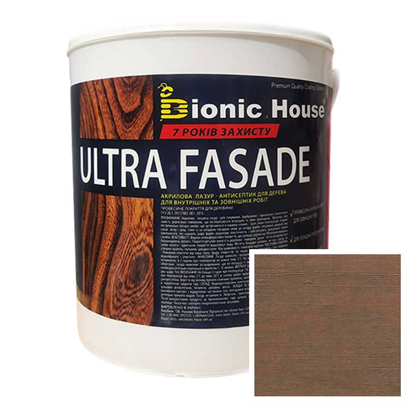 

Краска для дерева фасадная, длительного срока службы ULTRA FACADE 2,5л Умбра