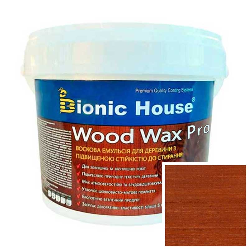 

Краска для дерева WOOD WAX PRO безцветная база Bionic-House 0,8л Каштан