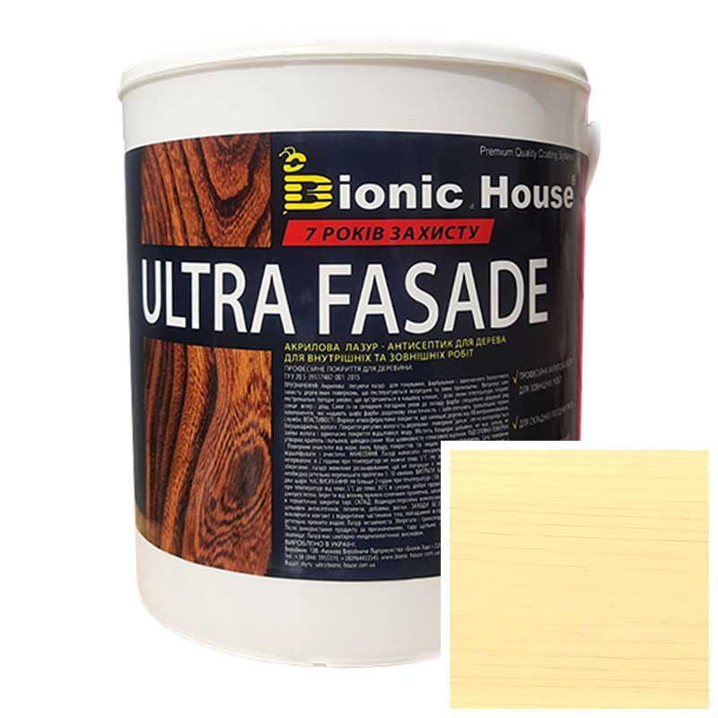 

Краска для дерева фасадная, длительного срока службы ULTRA FACADE 2,5л Слоновая Кость