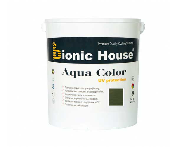 

Краска для дерева Bionic-House Aqua Color UV-protect 2,5л Мирта