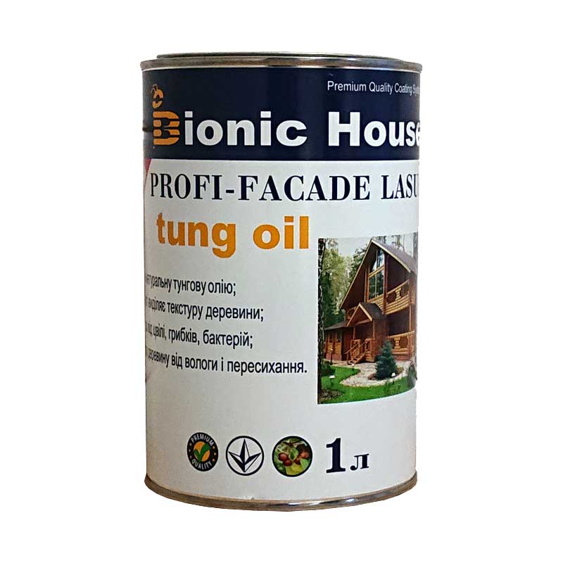 

Краска для дерева PROFI-FACADE LASUR tung oil 1л Бесцветный