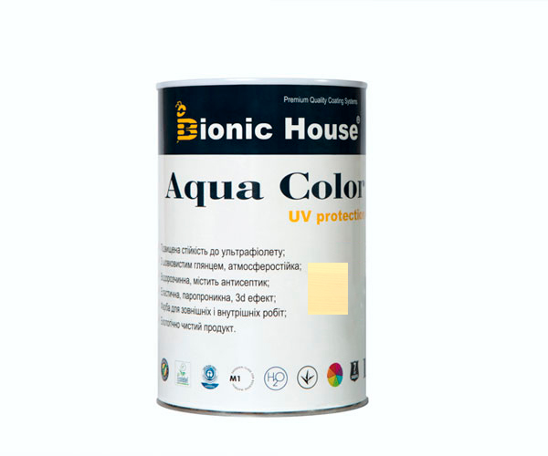 

Краска для дерева Bionic-House Aqua Color UV-protect 0,8л Слоновая кость А102