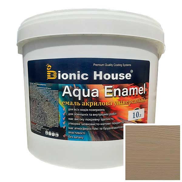 

Краска-эмаль для дерева Bionic-House Aqua Enamel 10л Серый Сланец